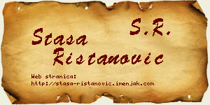 Staša Ristanović vizit kartica